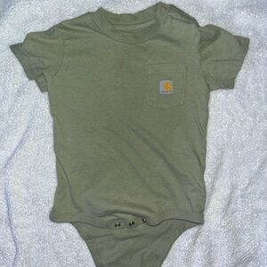 Carhartt Olive Green Baby Onesie